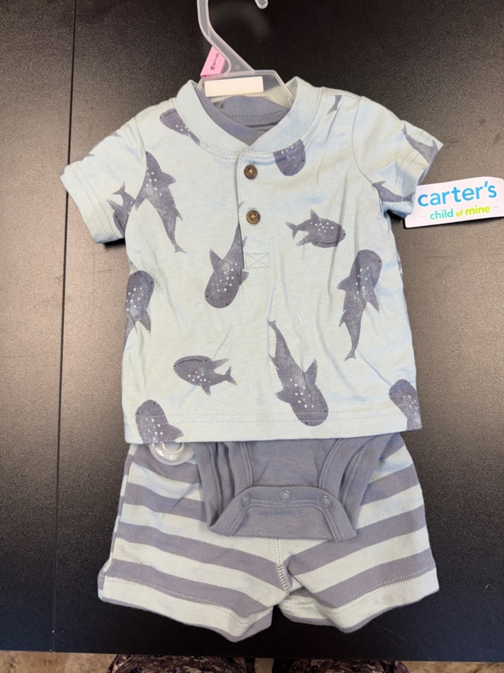 Carter's‎ Light Blue Shark Print Toddler Matching Set